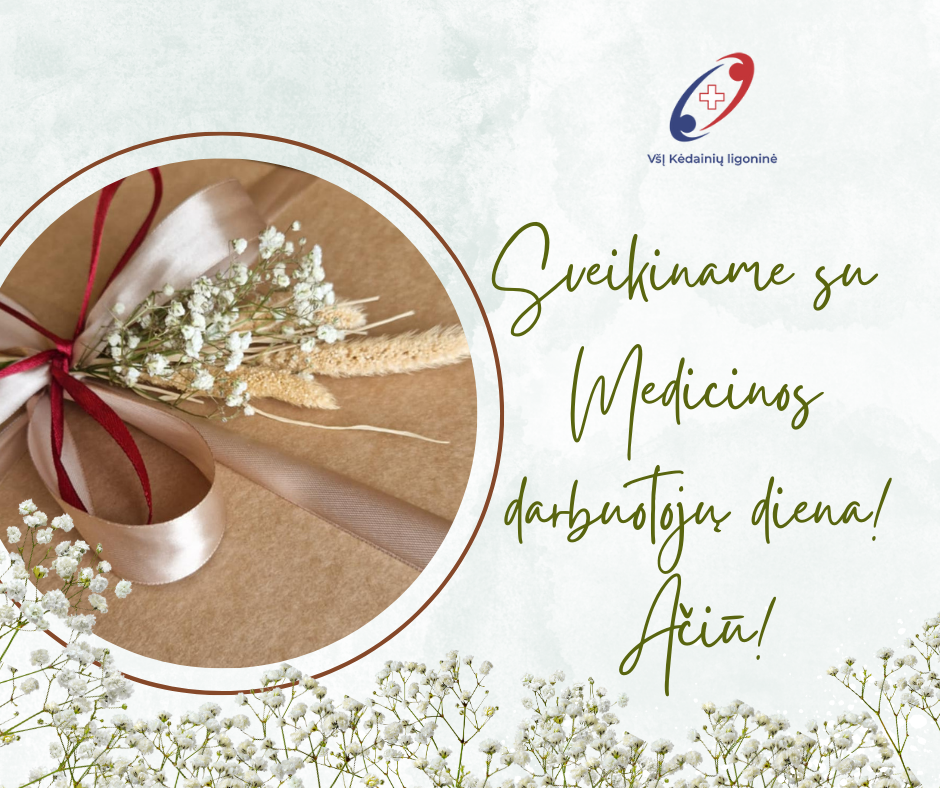 Sveikiname su Medicinos darbuotojų diena!