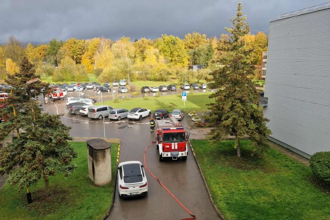 Priešgaisrinės saugos pratybos VšĮ Kėdainių ligoninėje