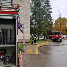 priešgaisrinės saugos pratybos VšĮ Kėdainių ligoninėje