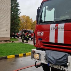 priešgaisrinės saugos pratybos VšĮ Kėdainių ligoninėje