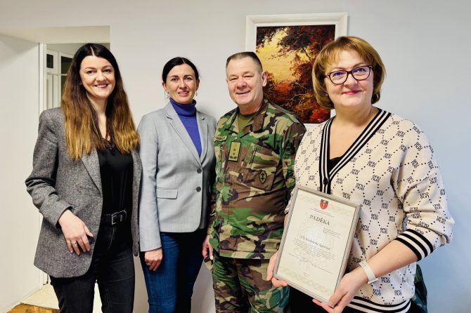 Padėka VšĮ Kėdainių ligoninei už palaikymą ir paramą organizuojant pratybas „Tauras 2025″
