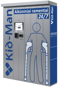 Naujiena VšĮ Kėdainių ligoninėje – ramentų pardavimo savitarnos terminalas.